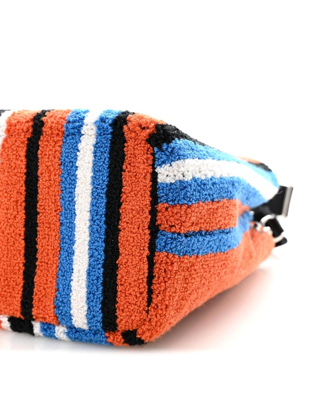Prada Terry Cloth Small Stripe Tote #262986P10B - Picture 9 of 9